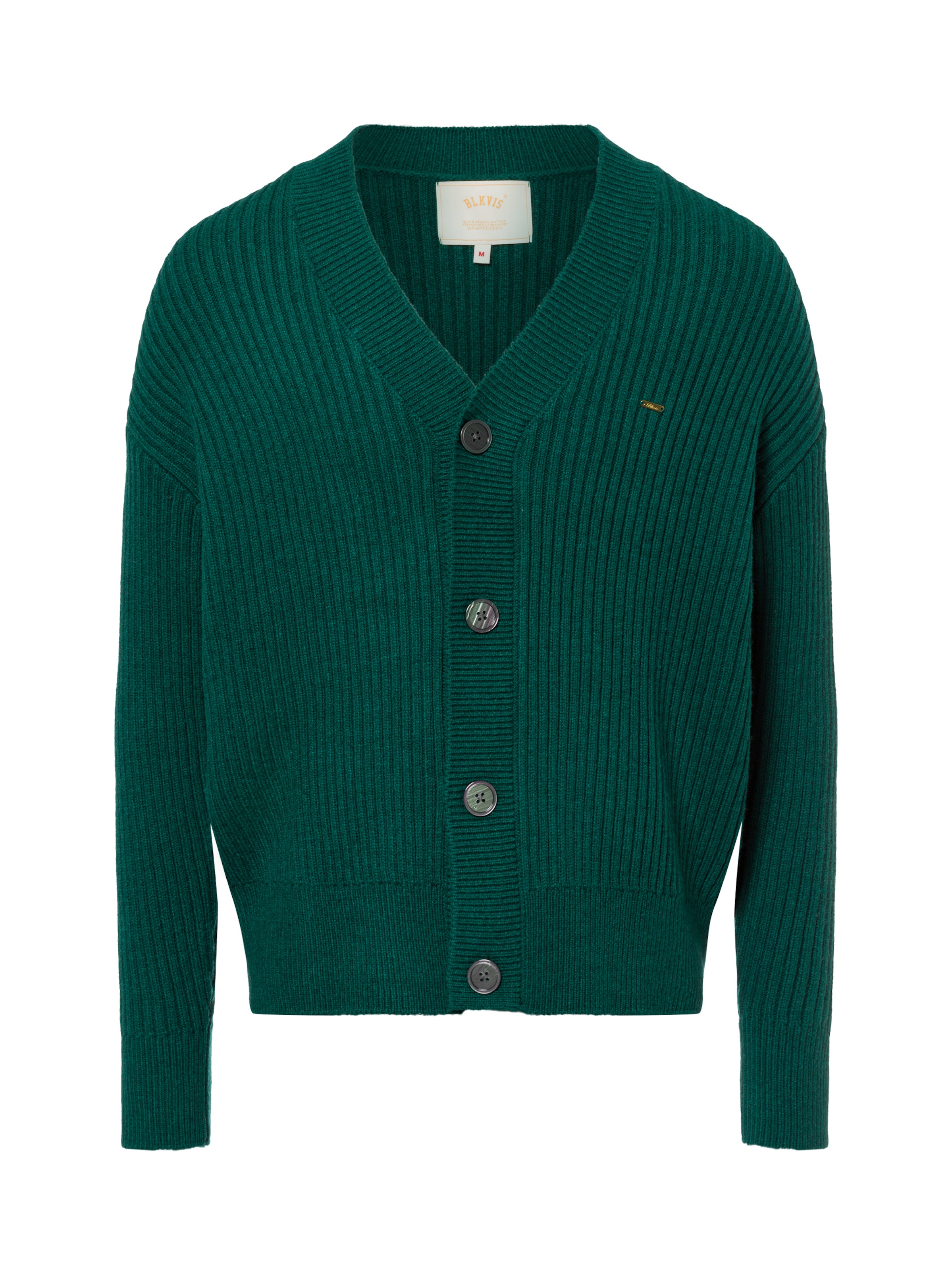 BLKVIS Gebreid vest ' ' in Groen: voorkant