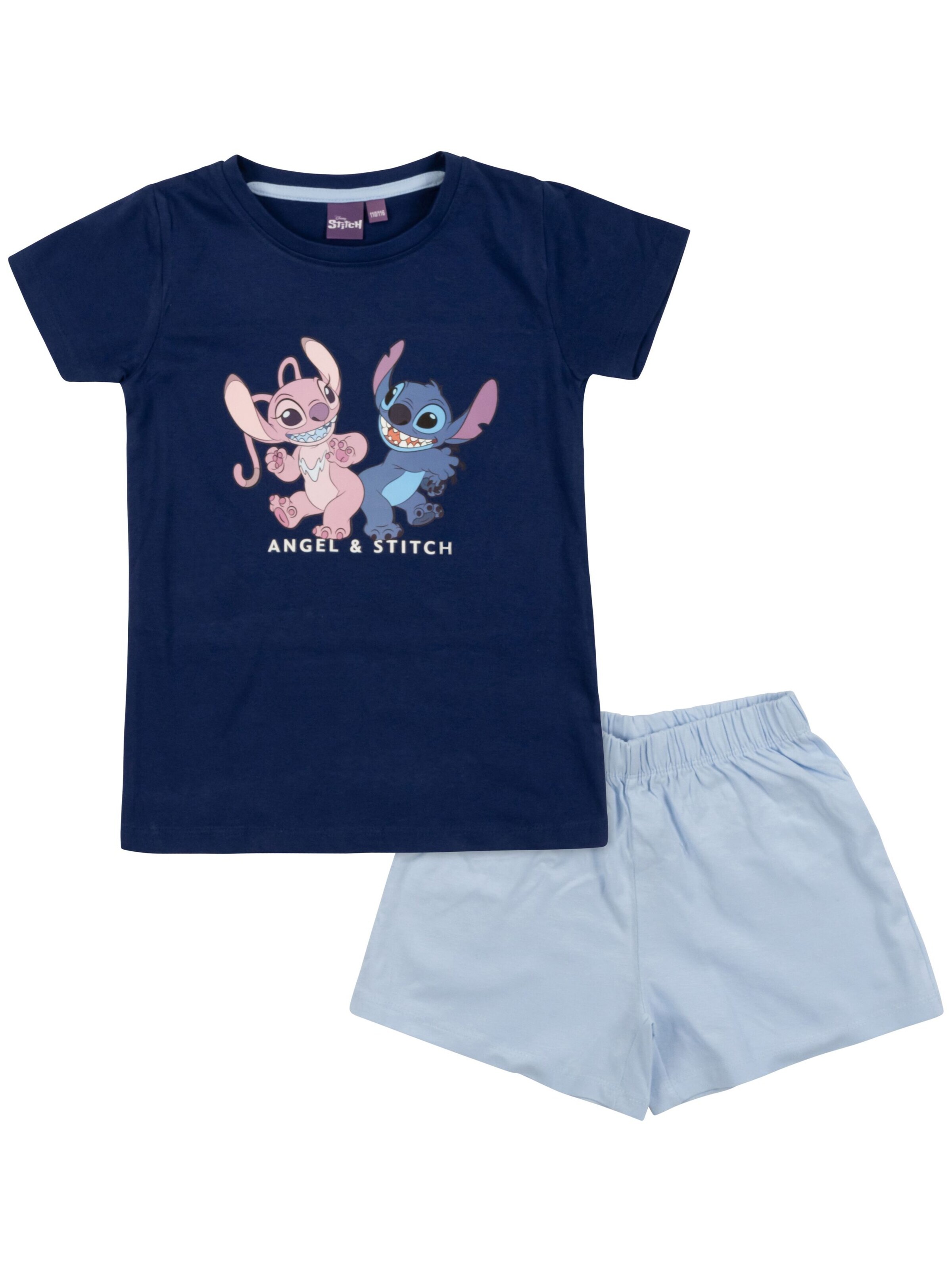 Disney Lilo & Stitch Pajamas 'Angel & Stitch' in Blue: front