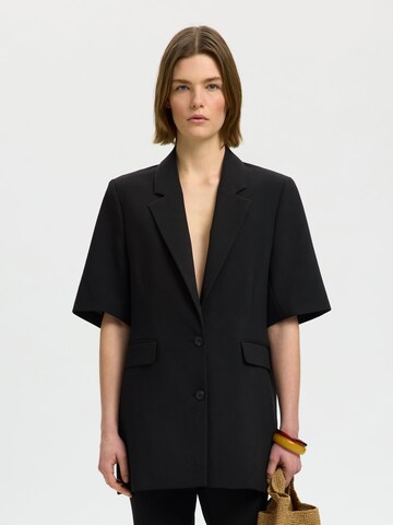 Blazer SELECTED en noir : devant
