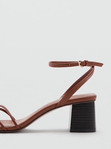 MANGO Sandale 'RAY' in Braun