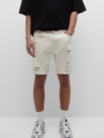 Pull&Bear Regular Shorts in Beige