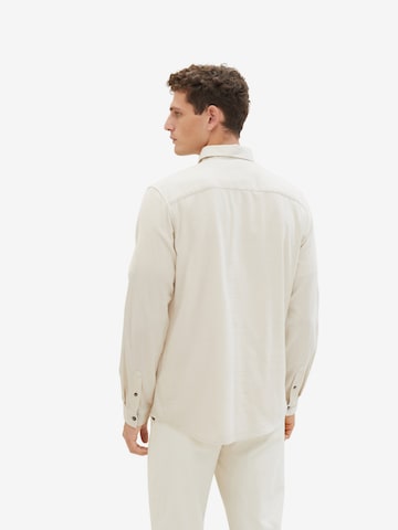 TOM TAILOR - Ajuste regular Camisa en blanco