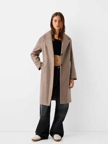 Manteau mi-saison Bershka en beige : devant