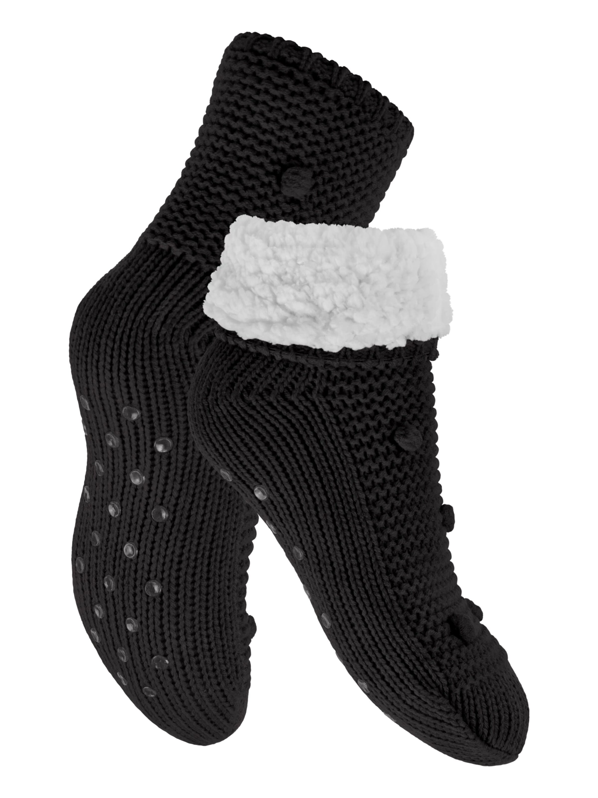 footstar Socks 'Haussocken' in Black: front