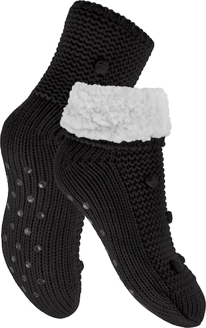 footstar Socks 'Haussocken' in Black: front