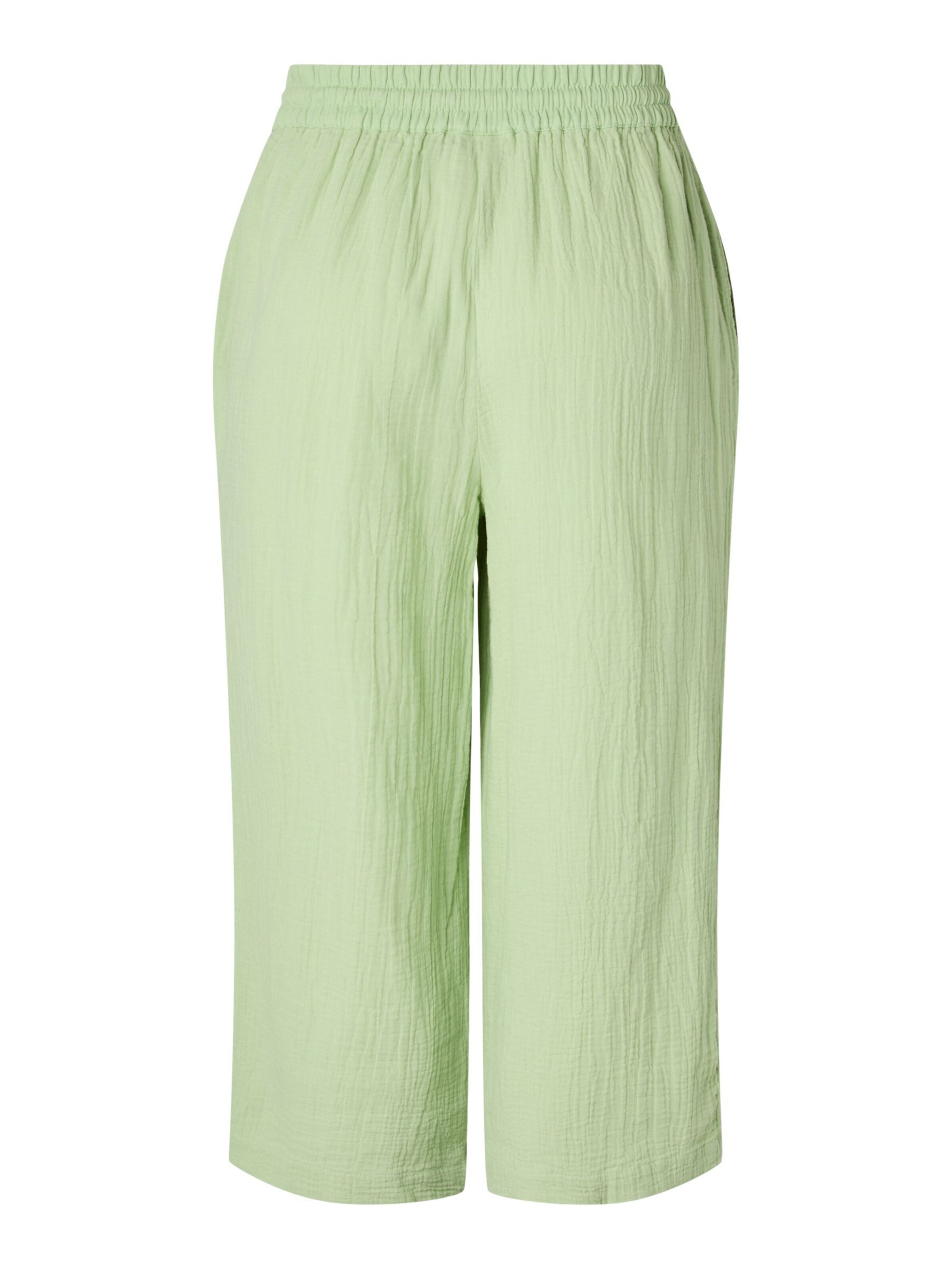 PIECES Wide leg Broek 'PCSastina' in Groen