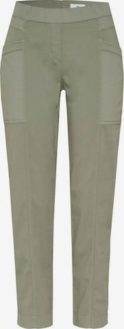 TONI Tapered Pleat-Front Pants 'Sue' in Green: front