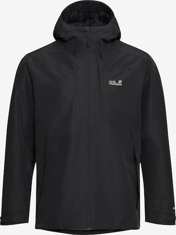 JACK WOLFSKIN Performance Jacket in Black: front