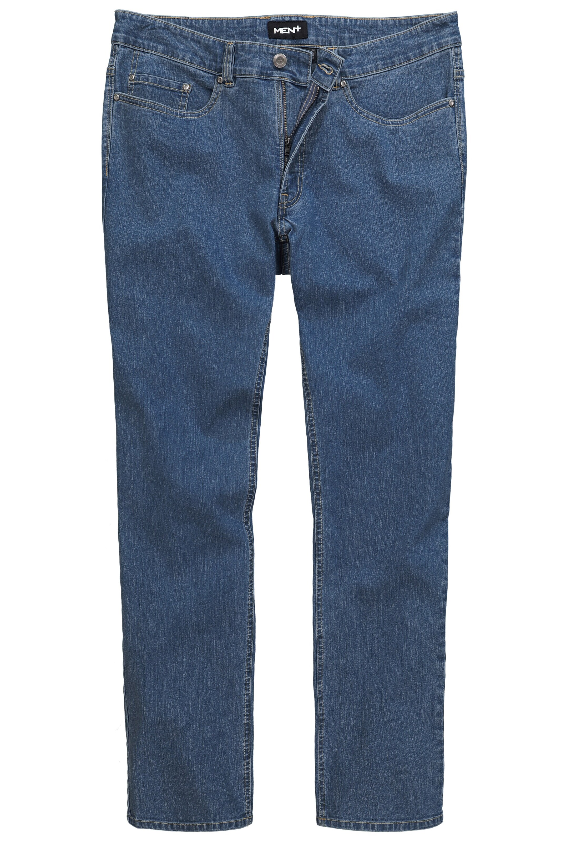 Men Plus Regular Jeans in Blauw: voorkant