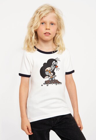 LOGOSHIRT Shirt 'Der kleine Maulwurf' in Wit