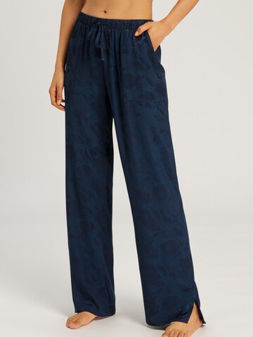 Hanro Pyjamabroek ' Valene ' in Blauw: voorkant