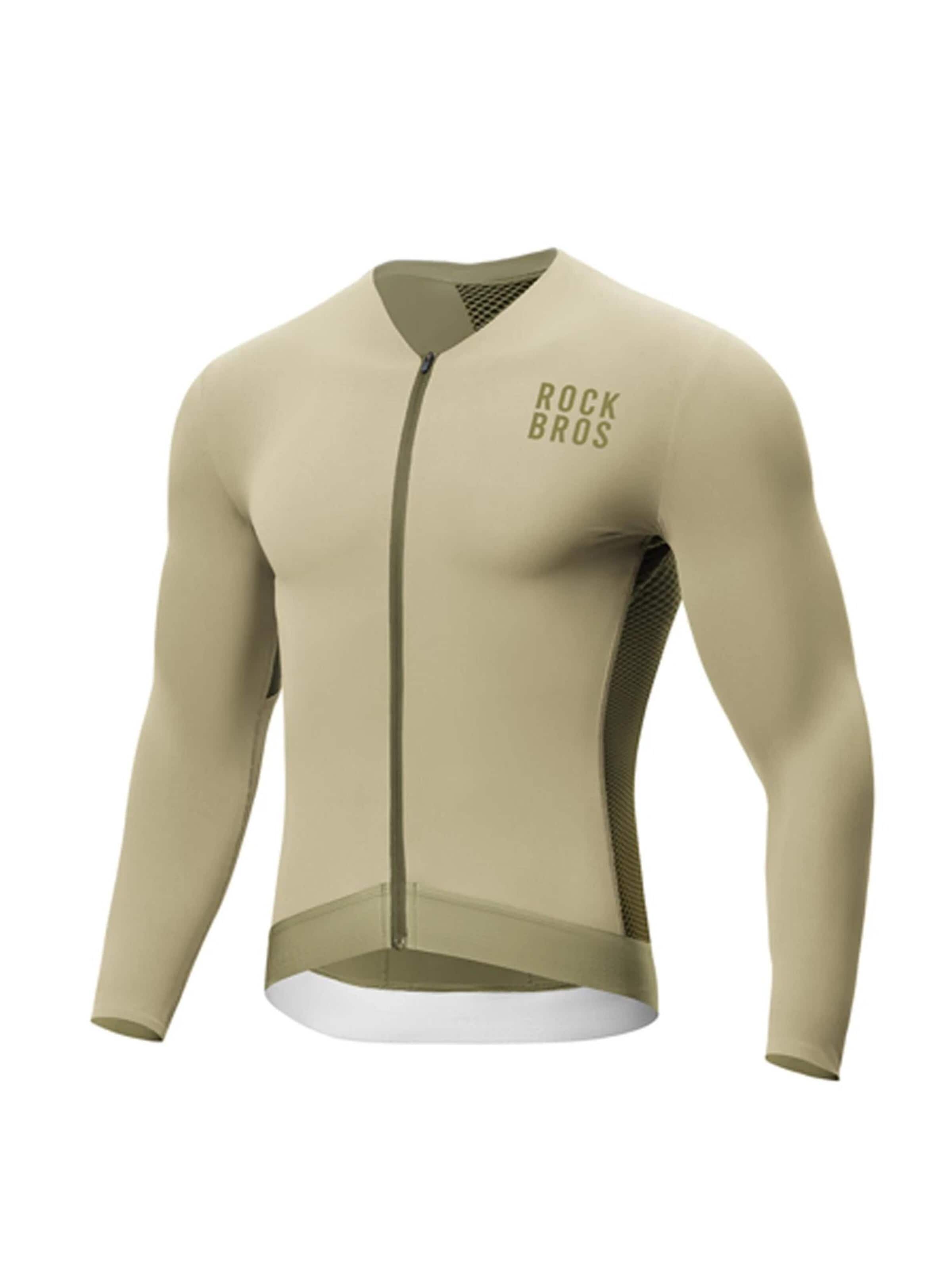 ROCKBROS Jersey 'Fahrradtrikot Atmungsaktiv Langarm' in M/Regular in Basalt grey, Item view