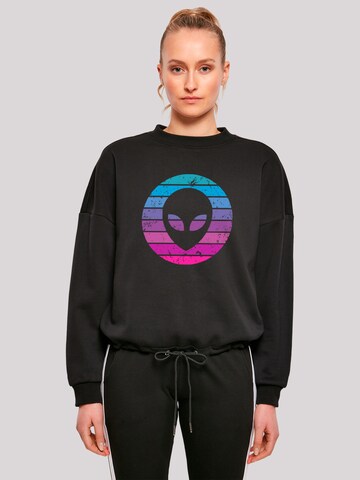 F4NT4STIC Sweatshirt 'Alien Kopf' in Schwarz: Vorderseite