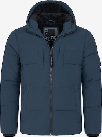 Alessandro Salvarini Winter jacket in Blue: front