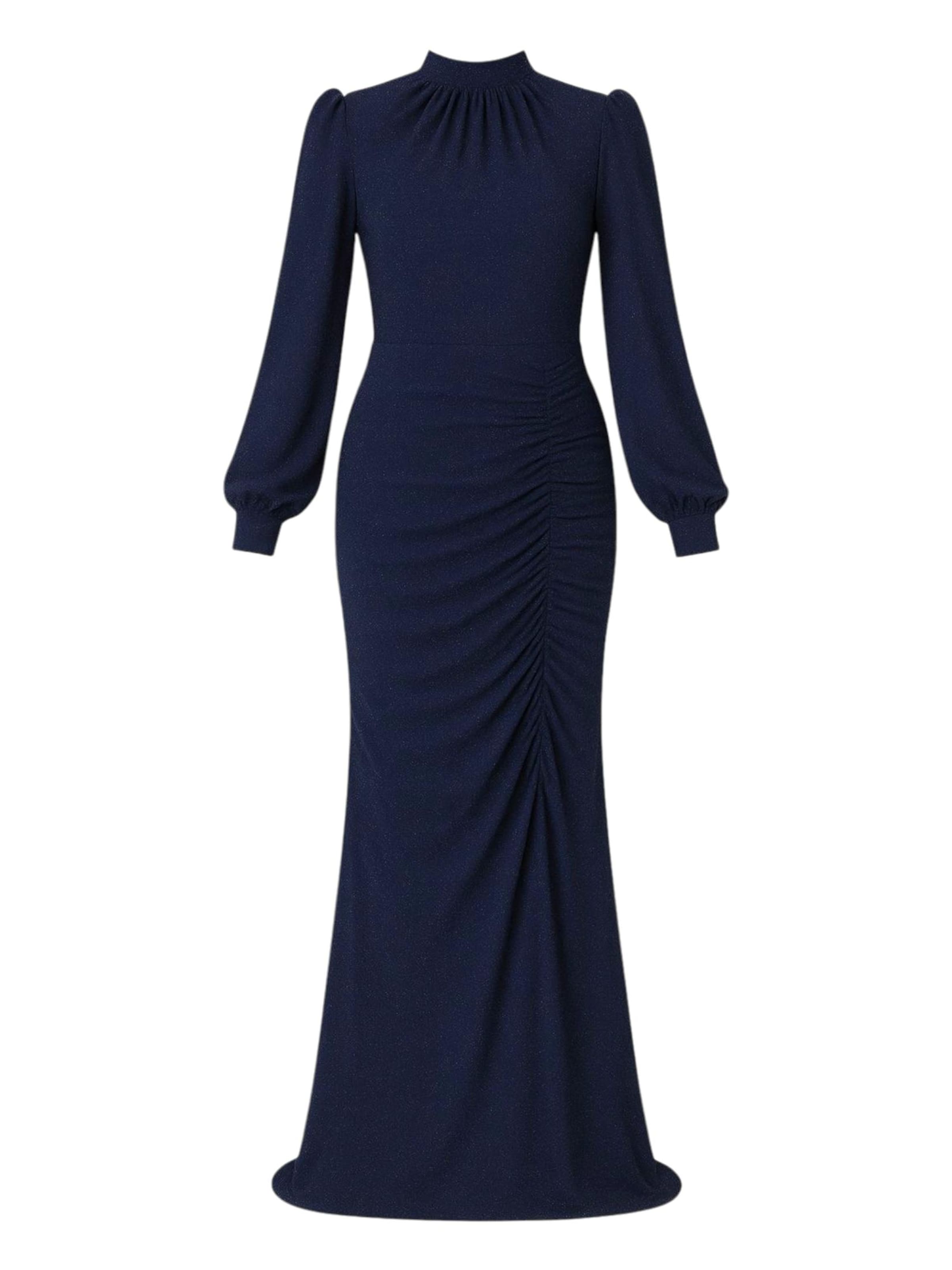 fashionshowcase - Vestido de noche 'RÜYA' en azul: frente