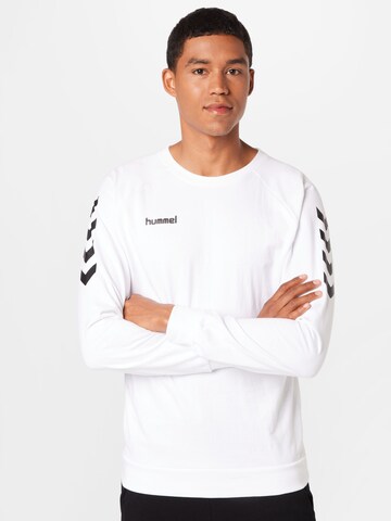 Hummel - Camiseta deportiva en blanco: frente