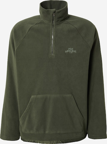 DAN FOX APPAREL Fleece Jacket 'Semih' in Green: front
