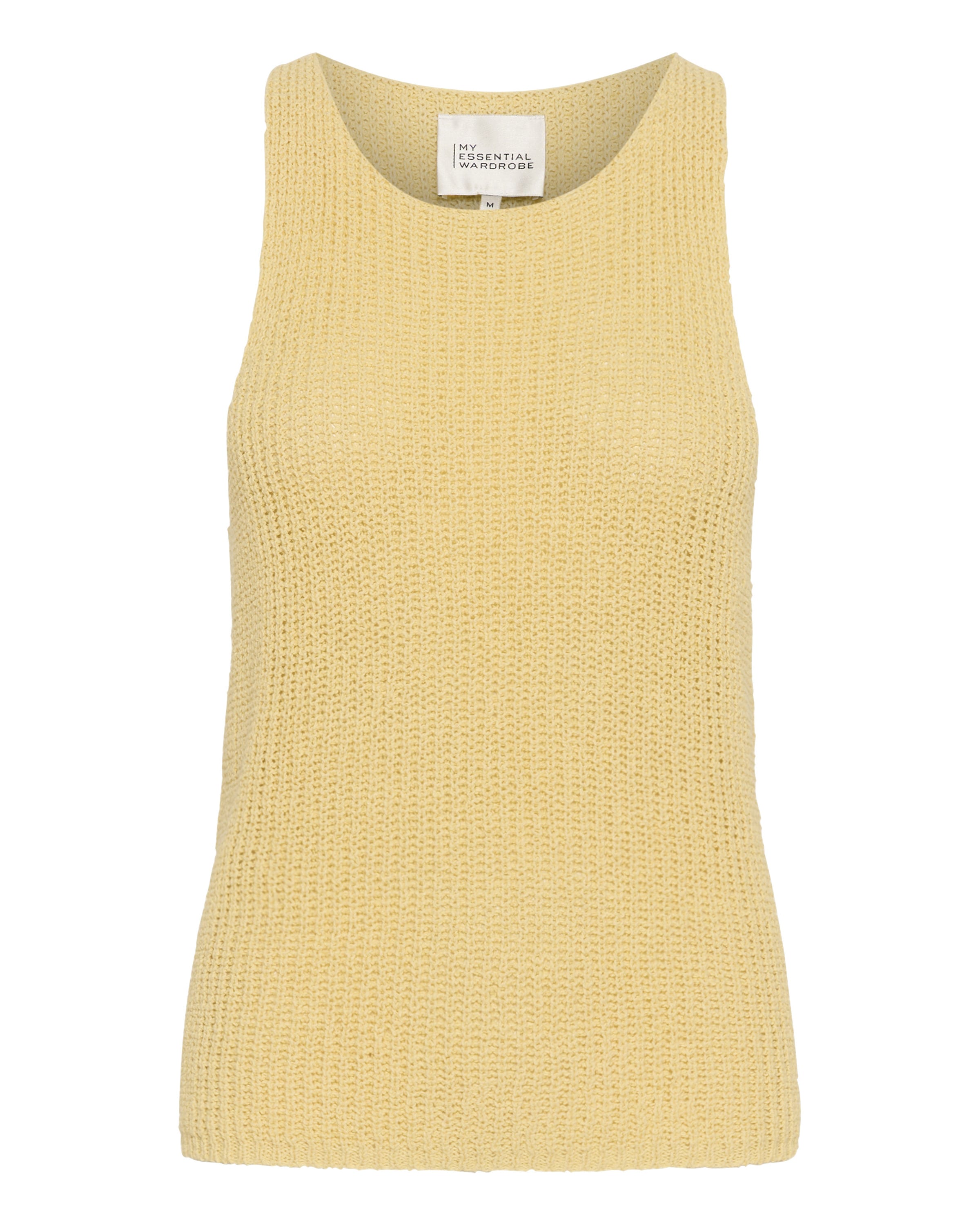 My Essential Wardrobe Knitted Top 'Diva' in Yellow: front