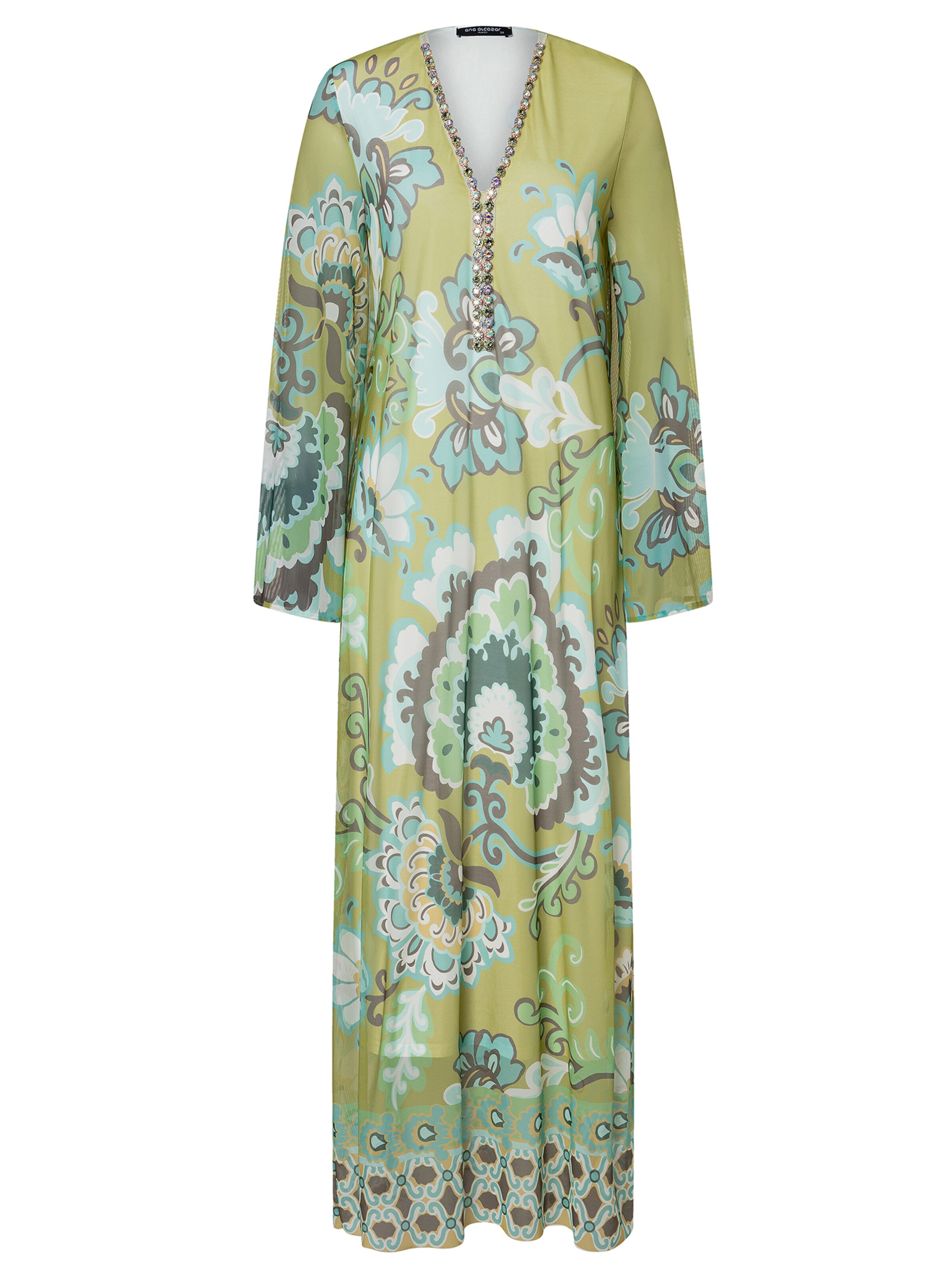 Ana Alcazar Jurk &#x27;Weolie&#x27; in de kleur Blauw / Groen / Grasgroen, Productweergave