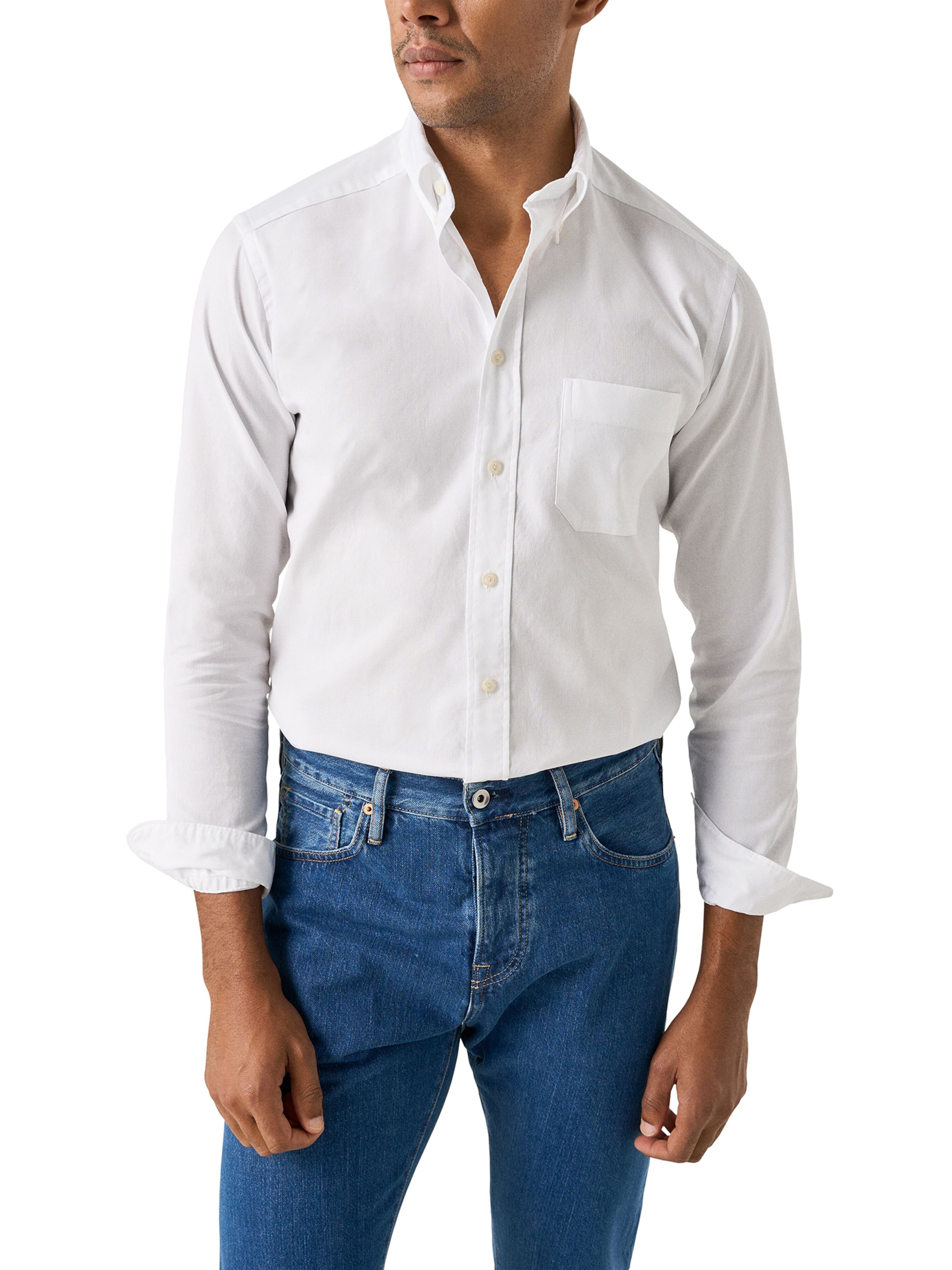 ETON - Ajuste estrecho Camisa en blanco