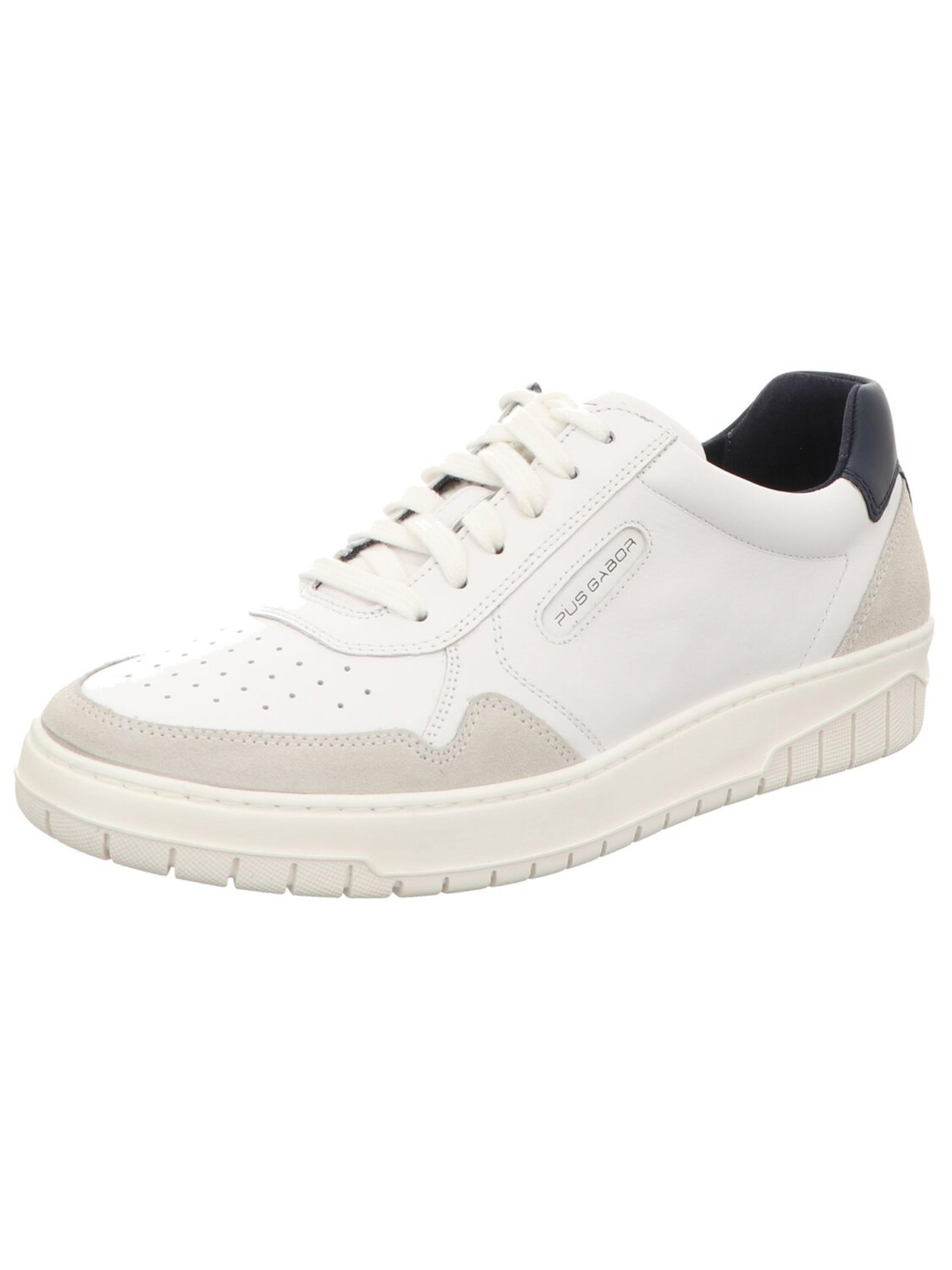 Pius Gabor Låg sneaker 'Schnürschuh Herren 1004.10.02 Echtleder in weiß' i vit: framsida