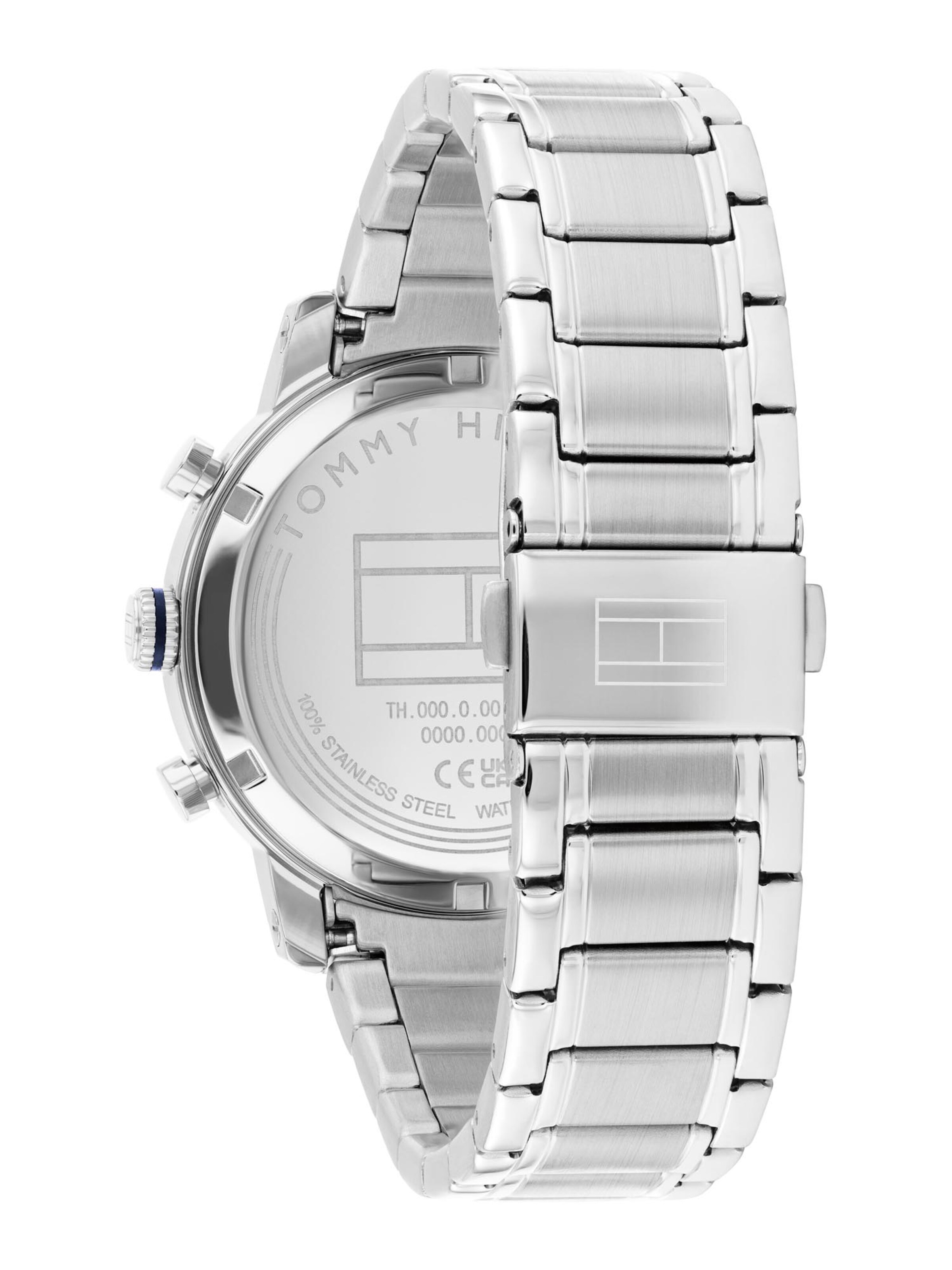 TOMMY HILFIGER Аналоговые часы 'OXFORD' в Серебристый