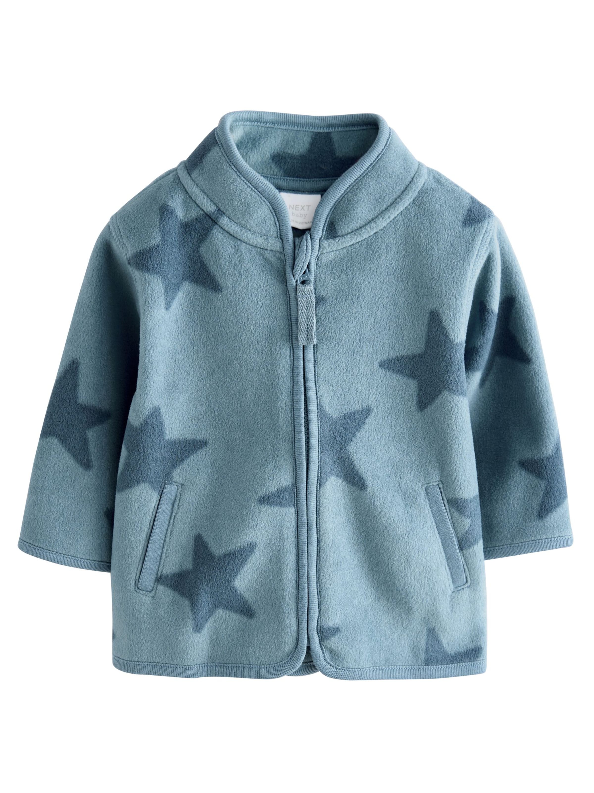 Next Fleece Jacket in Blue: front