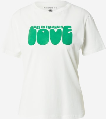 Thinking MU T-Shirt  'Yes Love' in Weiß: predná strana