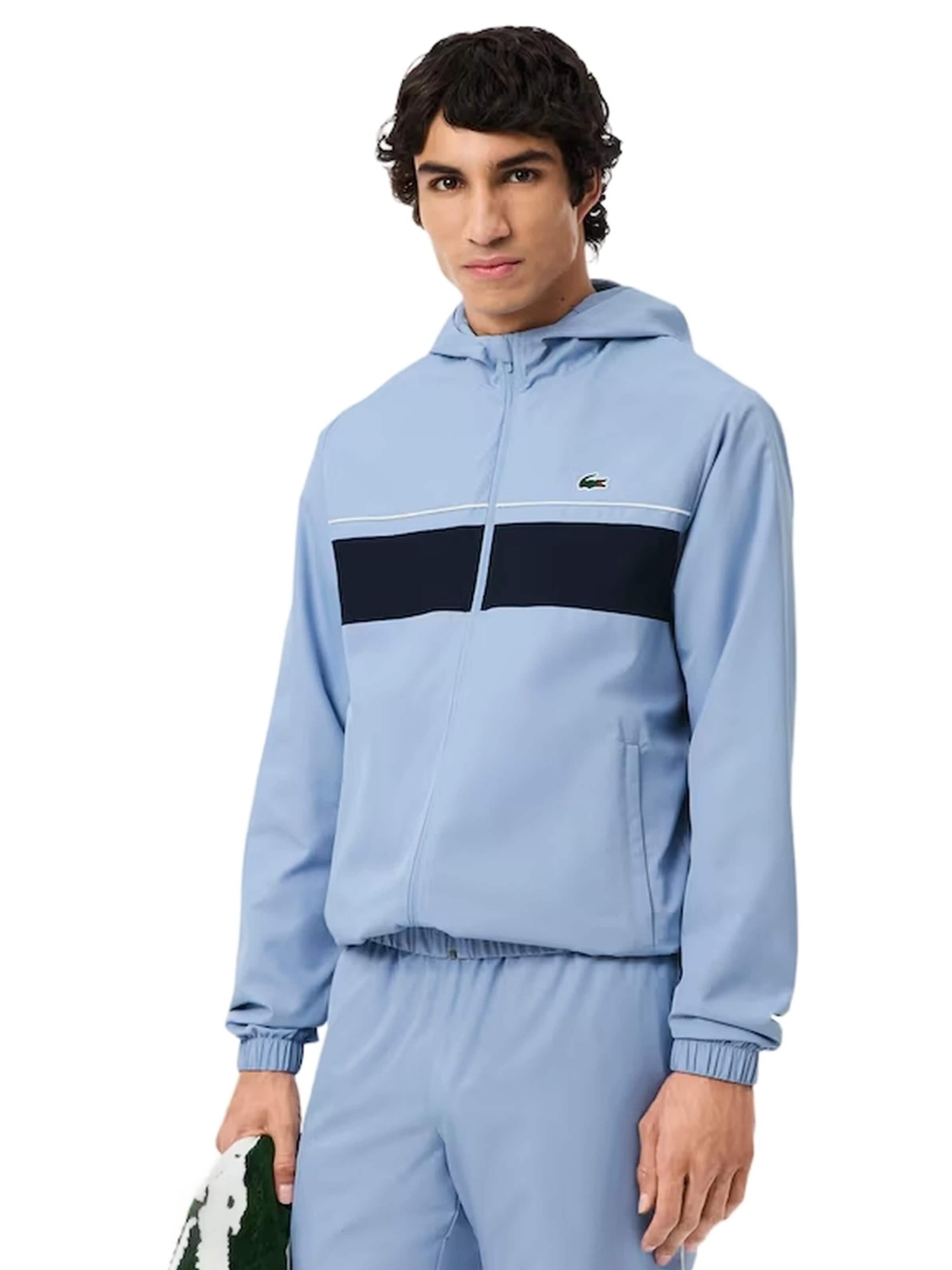 LACOSTE - Sudadera con cremallera en azul: frente