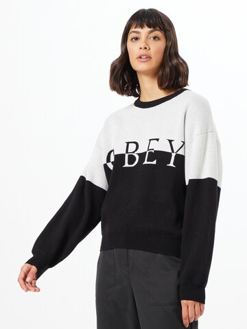 Pull-over 'Left Bank' Obey en noir : devant