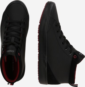 TOMMY HILFIGER High-Top Sneakers in Black