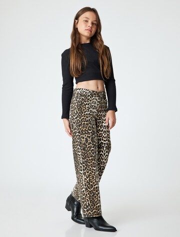 Koton Wide leg Jeans in Brown: front
