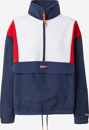 Tommy Jeans Široki pulover u morsko plava / crvena / bijela, Pregled proizvoda