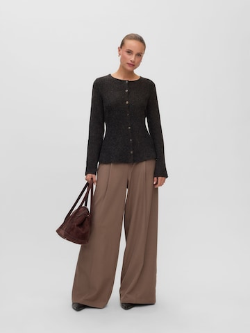 VERO MODA Knit cardigan 'VMDoffyjaquard' in Black