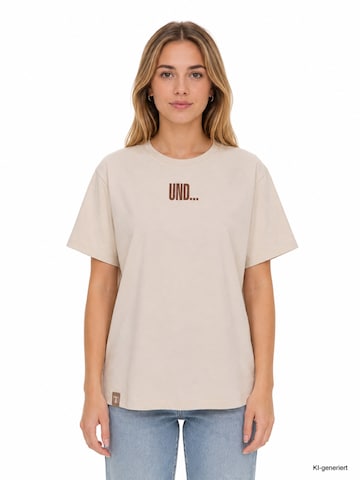 Derbe Shirt 'Und Tschüss'‌‌‌ in Beige: Vorderseite