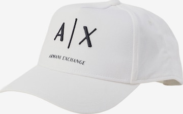 Cappello da baseball di ARMANI EXCHANGE in bianco: frontale