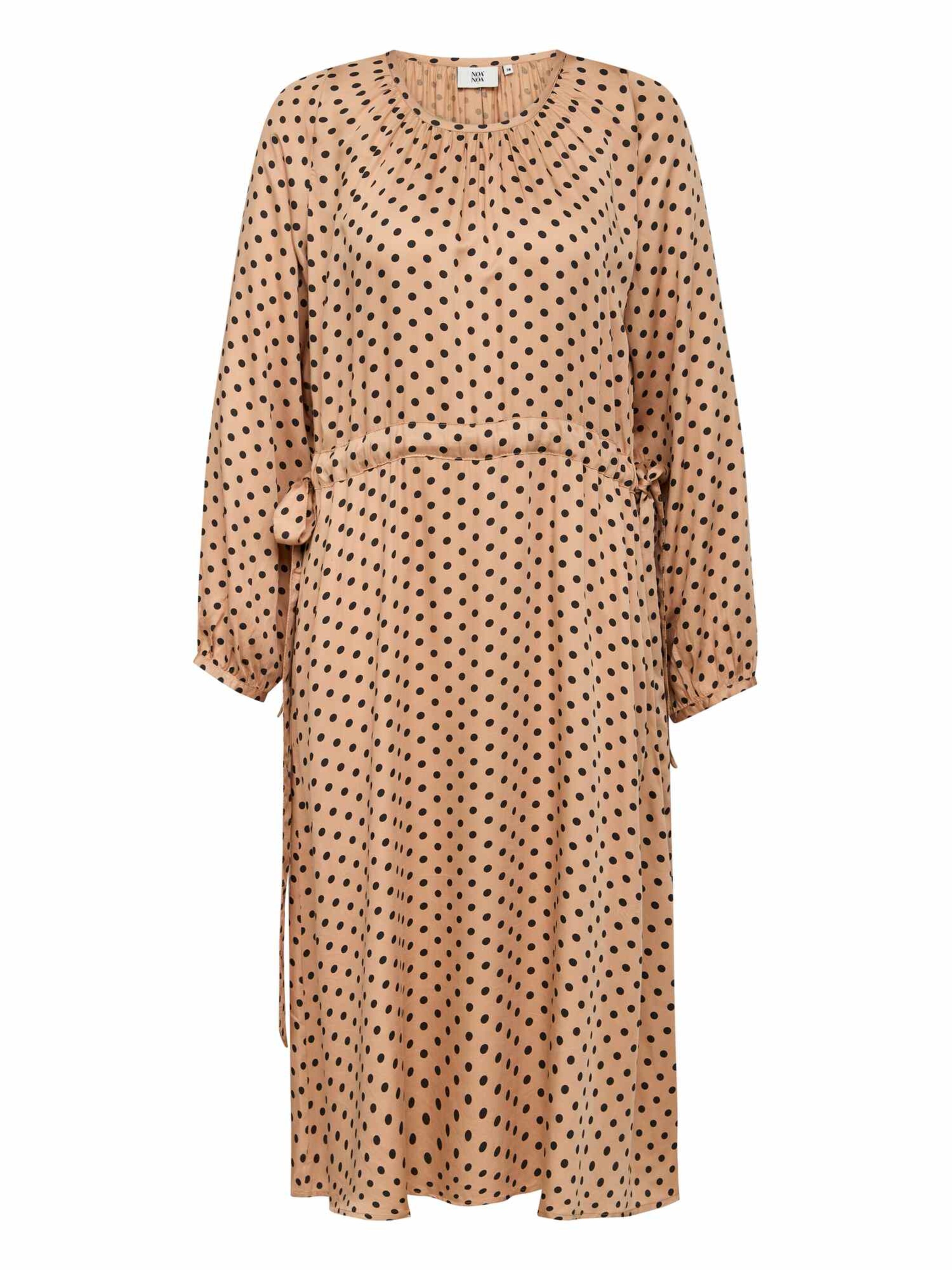 Noa Noa Jurk 'Alia' in de kleur Camel / Zwart, Productweergave