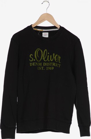 s.Oliver Sweatshirt & Zip-Up Hoodie in L in Black: front