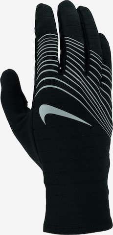 NIKE Athletic Gloves in Black: front