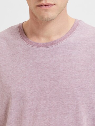T-Shirt 'Aspen' SELECTED HOMME en rose