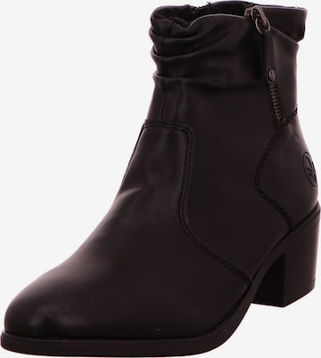 Boots 'Stiefelette Damen 73981-00 Kunststoff (Synthetik) in schwarz' di Rieker in nero: frontale