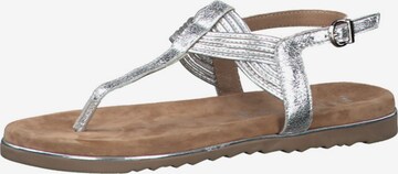 MARCO TOZZI T-Bar Sandals in Silver: front