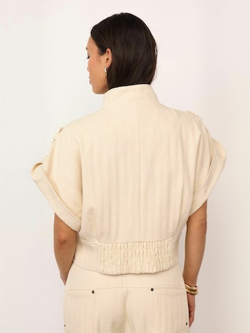 Gilet ' CalinCC ' co'couture en blanc