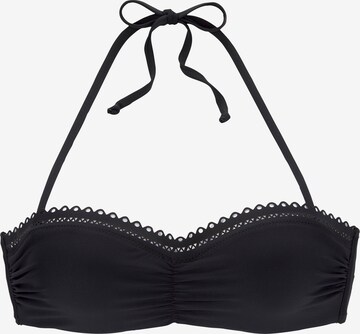 s.Oliver Bandeau Bikinitop in Schwarz: predná strana