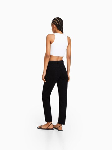 Bershka Loosefit Jeans in Schwarz