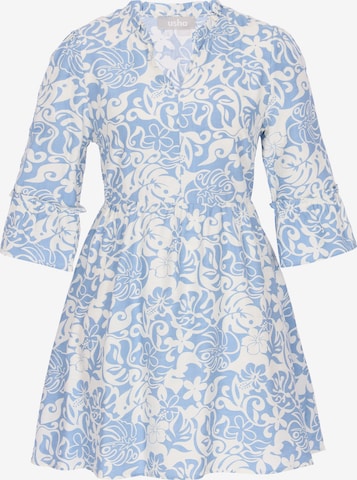 Robe Usha en bleu : devant