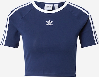 Marškinėliai iš ADIDAS ORIGINALS, spalva – tamsiai mėlyna / balta, Prekių apžvalga