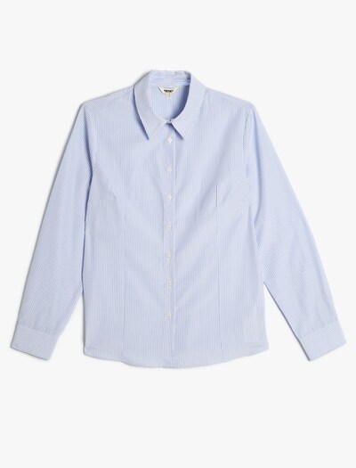 Koton Bluse in hellblau / weiß, Produktansicht