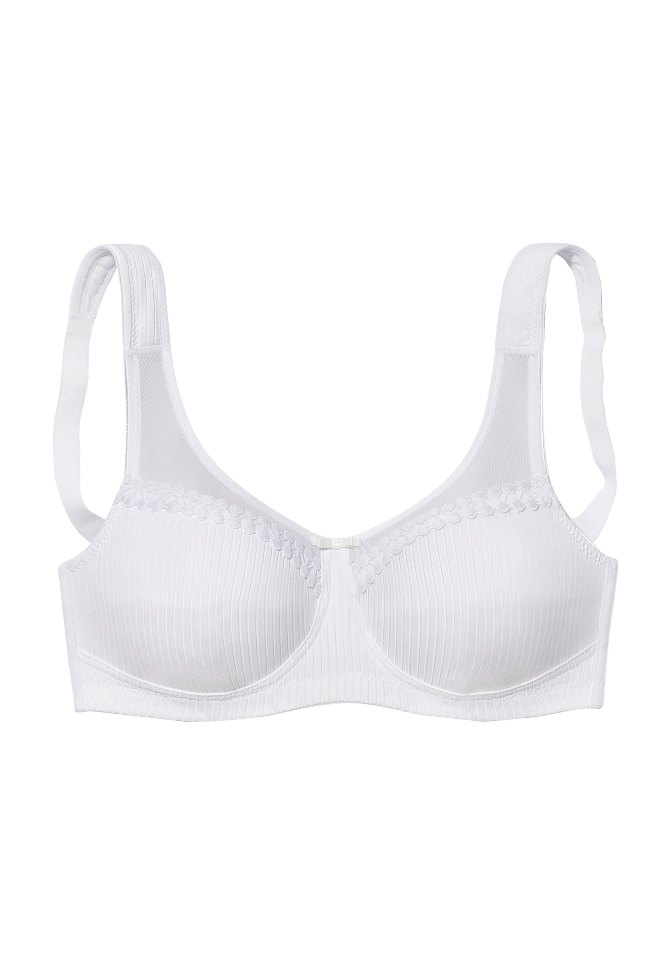 LASCANA T-Shirt Nedrček | bela barva: sprednja stran