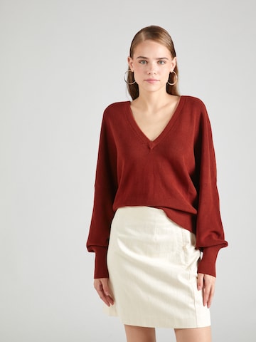 ESPRIT Sweter w kolorze brązowy: przód